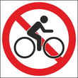 B22 вход с велосипедами (самокатами) запрещен (пленка, 200х200 мм)